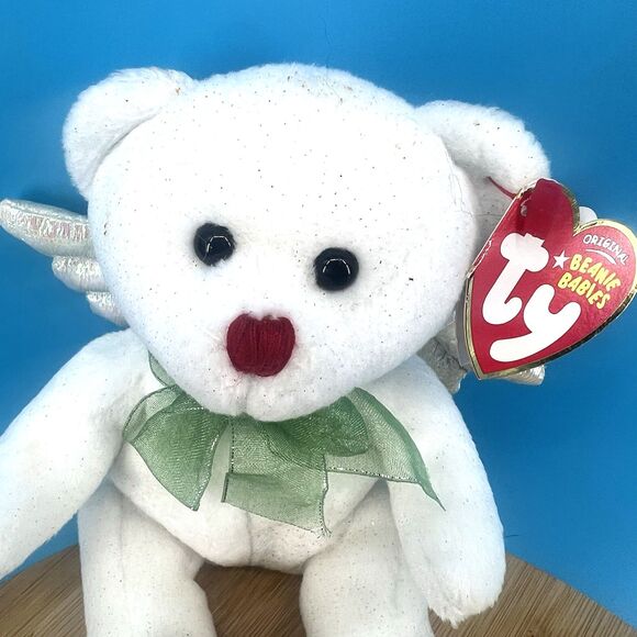 Ty Beanie Baby Hark the Angel Bear Ty Beanie Plush Stuffed Animal Toy 2007 White - Picture 2 of 8